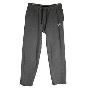 Nike Mens Club Fleece Gray Sweatpants Sz M Joggers Drawstring Pockets Athleisure
